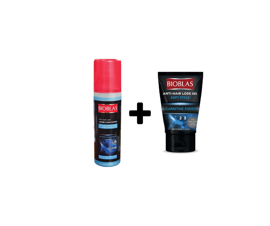 بيو بلاس سوفت ستايل جل 150 مل+بيوبلاس بلسم سائل  للشعر الكيرلي 200 مل